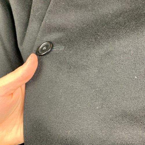Neiman Marcus Loro Piana Trench Coat Adult 46 L Black 100% Cashmere *flaws - Picture 12 of 23