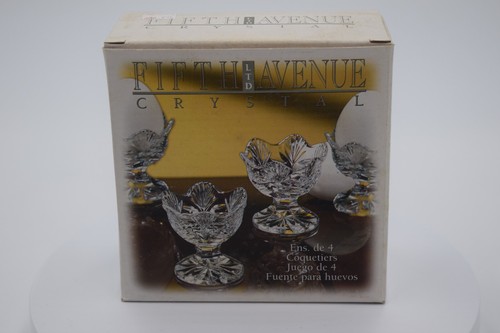 Fifth Avenue Portico Lead Crystal Egg Holders New in Box - Picture 7 of 8