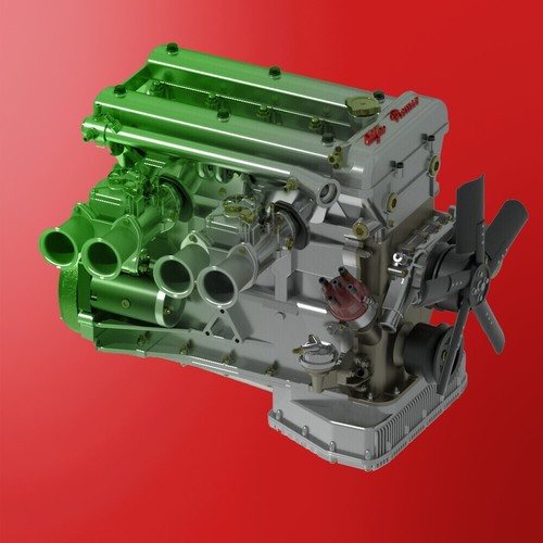 ALFA ROMEO TWIN-CAM ENGINE / BUSSO 8 12 18 24 Tamiya Revell Monogram AMT IXO - Bild 3 von 15