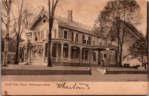 Postal exterior vista callejera William McKinley Home Market Street Canton Ohio - Imagen 1 de 2
