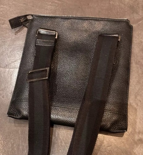 Hugo Boss Herren Umhängetasche Schultertasche Herrentasche schwarz Taiga Leder - Bild 3 von 10
