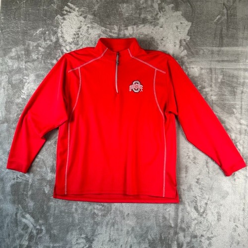 Ohio State Buckeyes Mens Quarter Zip Pullover Large Long Sleeve J America
