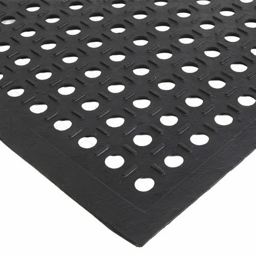 Anti-Fatigue Non-Slip Rubber Floor Mat 36"x60" for Restaurant Kitchen Bar Black - Picture 5 of 12