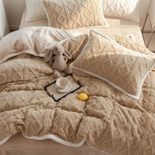 Thickened Warm Blanket Comforter Cover Throw Sofa Couch Bed Settee Towel Office - Picture 14 of 29