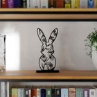 Floral Easter Bunny Table Sculpture – Elegant Springtime Décor with Stand