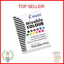 PILOT Parallel Mixable Color Ink Refills for Calligraphy Pens, 12 Colors, 12-Pac