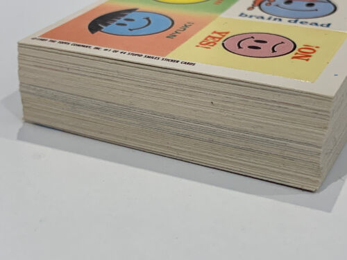 1989 Topps Reino Unido Irlanda Stupid Smiles conjunto completo como nuevo (cubo de basura para niños) - Imagen 2 de 6