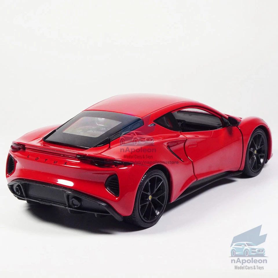1:24 Lotus Emira Modelo Coche Aleación Diecast Juguete Vehículo Colección Niños Regalo Rojo Foto 4 de 4