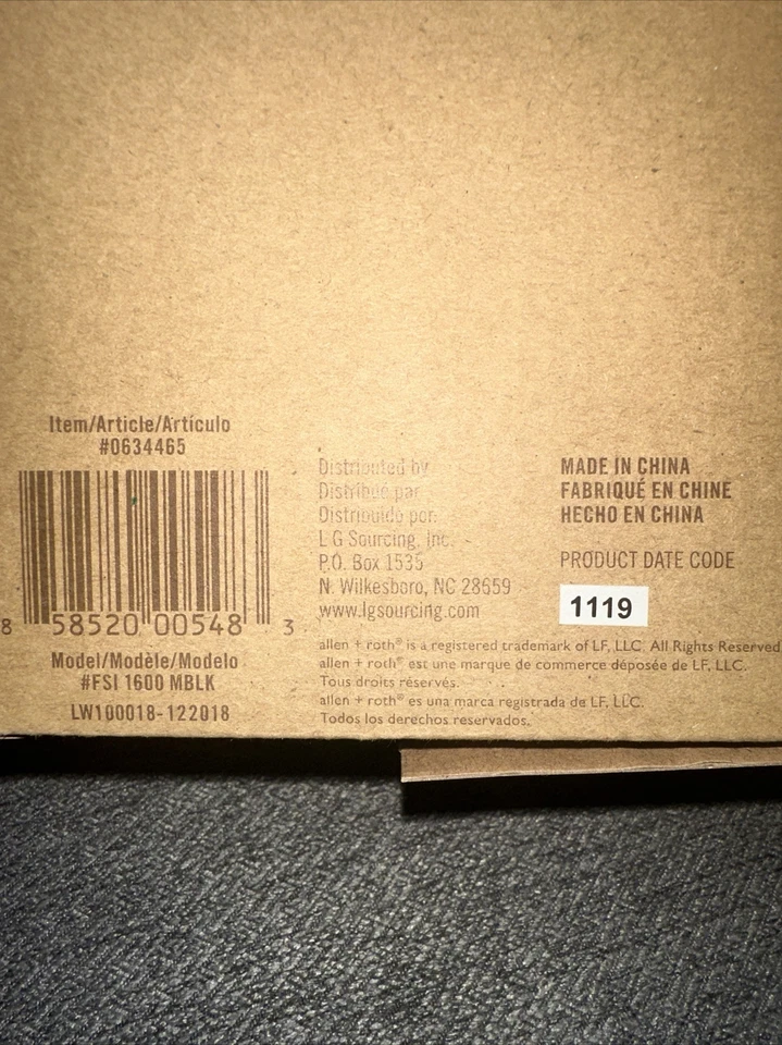 Allen + Roth Holdbacks acabado negro mate #0634465 nuevo en caja Foto 4 de 4
