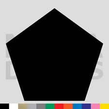 Pentagon Vinyl Die Cut Decal Sticker - Shape