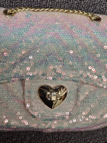 The Children's Place Multi color Glitter Purse Bag Chain strap 7" X 5" - Picture 6 of 18