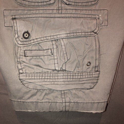 Pantalones Cortos de Jeans de Hierro para Hombres Talla 34 Gris Carga Senderismo 9 Bolsillos Utilidad Pesca ¡Bonitos! - Imagen 12 de 14
