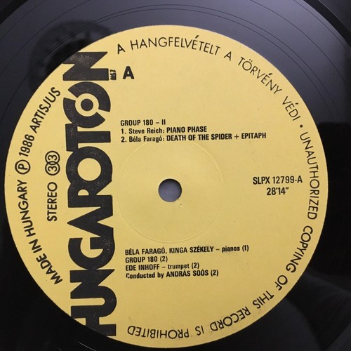 Q256 Group 180 II Reich Farago Soos Hungaroton SLPX 12799 Stereo - Picture 2 of 3