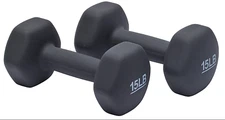 Basics Easy Grip Workout Dumbbell, Neoprene Coated, Various Sets and Weights ava