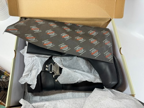 Milwaukee MB410 schwarzes Leder klassisches Geschirr Motorradstiefel Herren Größe 11,5 D - Bild 13 von 15