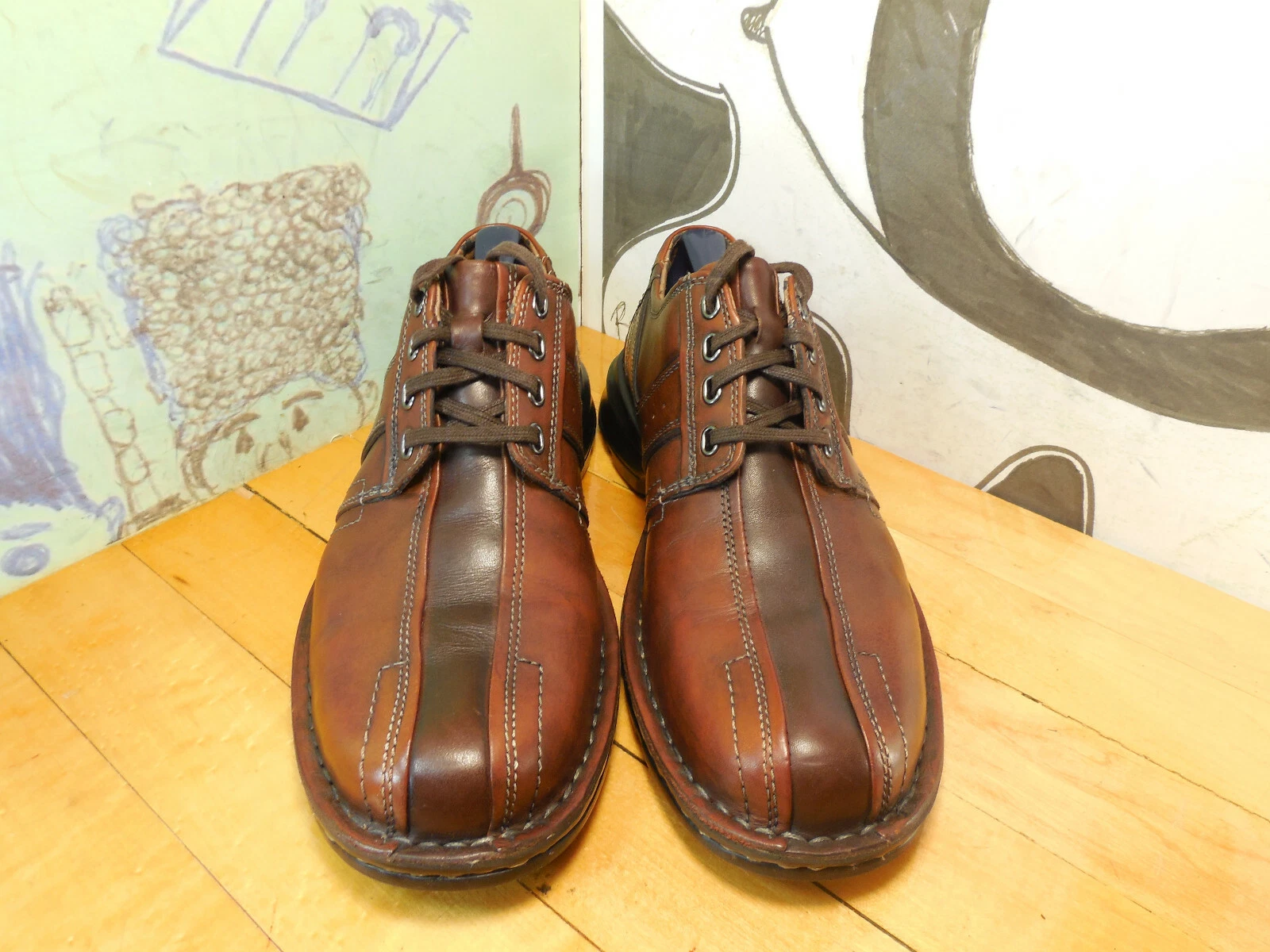 Oxford casual Clarks in pelle marrone da uomo 9M #70852