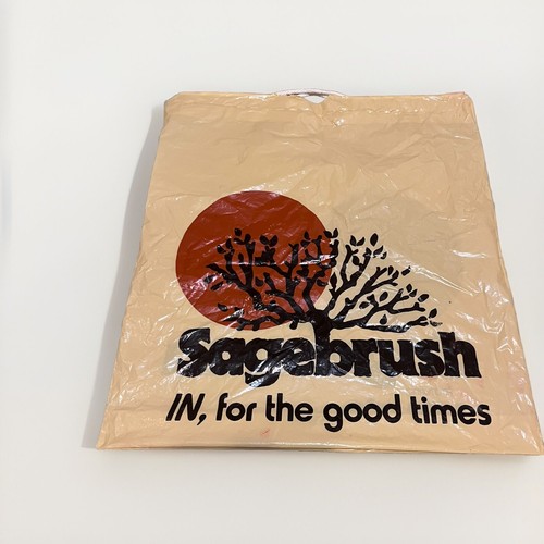 VTG Sagebrush plastic shopping bag Mall Retro Prop 80s Rare 1970s-1980s - Picture 3 of 3