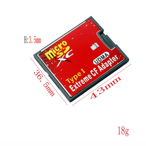 Dual 2 port Micro SD SDHC to Compact Flash CF 1 Type I Card Adapter Converter - Picture 6 of 24