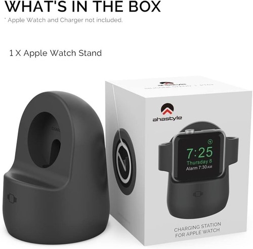 AHASTYLE Apple Watch Charger Stand (All Series) - Silicone Dock - Picture 3 of 9