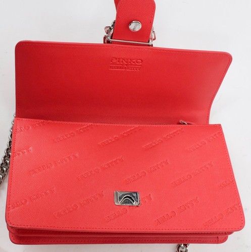 PINKO x Hello Kitty leather bag handbag red crystal buckle Limited Edition - Picture 13 of 13
