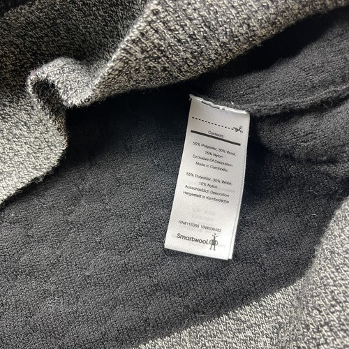 Smartwool Hoodie Womens Small Shadow Pine Two Tone Black Gray Sweatshirt Wool - Picture 3 of 10