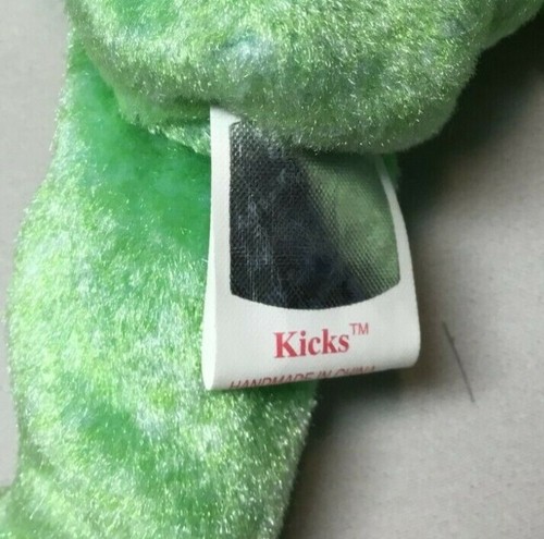 Beanie Baby Kicks Soccer Bear 1998 SWING TAG ERROR says 1999 PE Pellets - Picture 5 of 5