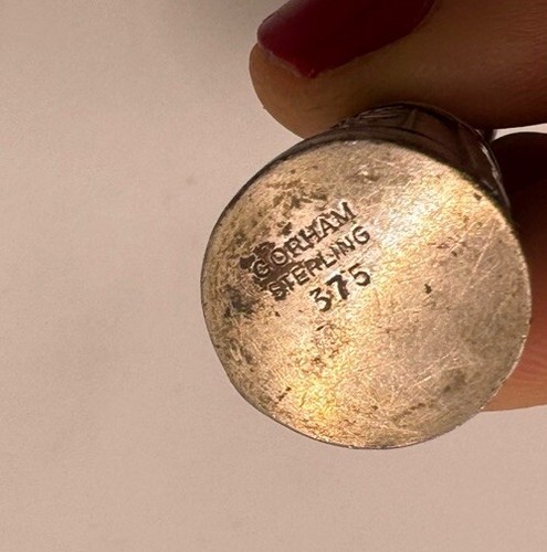 Antiguo juguete de sonajero bebé Gorham plata esterlina 375 regalo #4 - Imagen 6 de 9