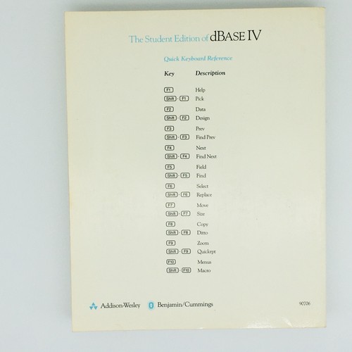 The Student Edition of dBase IV User's Manual by James A. Senn - Picture 3 of 9