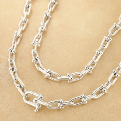 Tiffany & Co. Hardware Small Link Necklace Silver 925