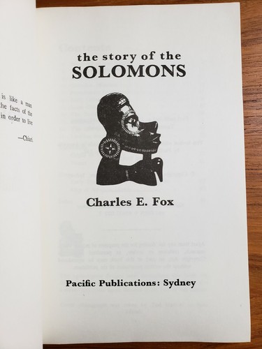 Vintage 1975 STORY OF THE SOLOMON ISLANDS Charles Fox HISTORY Pacific Public Bk - Bild 3 von 4