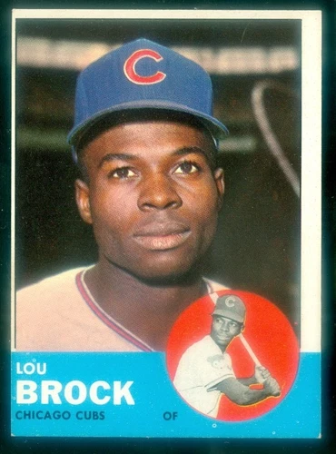 1963 TOPPS #472 LOU BROCK EXMT OC