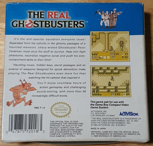 The Real Ghostbusters - Good Condition - Complete - Gameboy - GB - USA - Picture 2 of 9