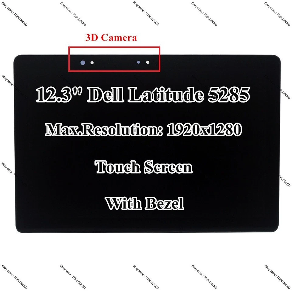 12.3" Dell Latitude 12-5285 3D FHD LCD LED Écran Tactile Affichage Assemblage