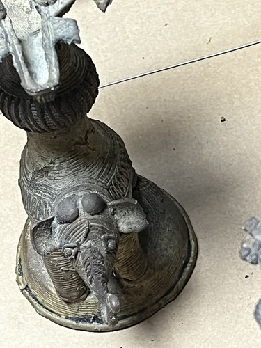 PAAR DEEPAK DIYA INDISCHE ÖLLAMPE PFAU ELEFANT INDIEN 19. JH. ZEREMONIELL - Bild 14 von 21