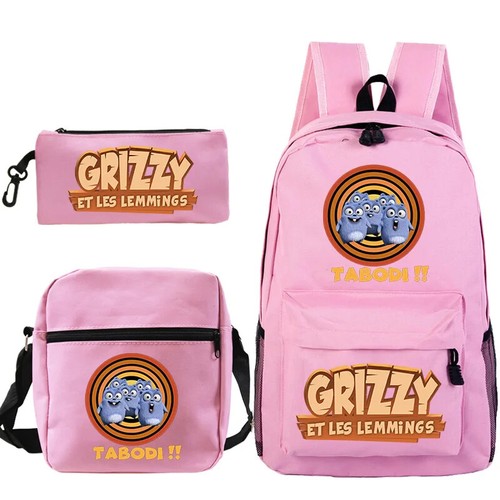 Grizzy und Les Lemmings Schulrucksäcke Schüler Schultasche 3er Set Rucksack - Bild 22 von 54