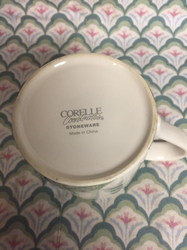 6 tazze/tazza Corelle FOGLIE TESTURIZZATE 12 oz usate in ottime condizioni colore arenaria Corning Ware lotto C - Foto 5 di 8