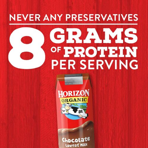 Horizon Organic Shelf-Stable 1% Low Fat Milk Boxes Chocolate 8 oz. 12 Pack - Picture 4 of 10
