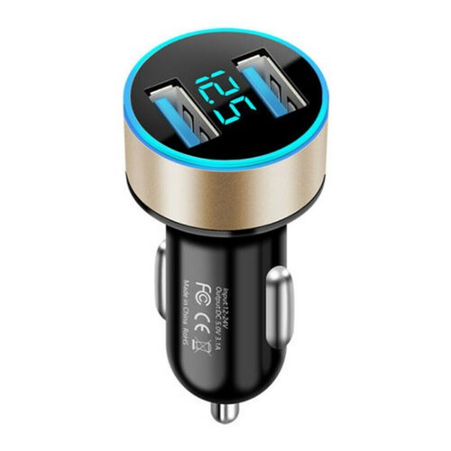 USB Car Socket 12V Dual Fast Charger Phone Cigarette Lighter Power Adapter Plug - Photo 14 sur 17