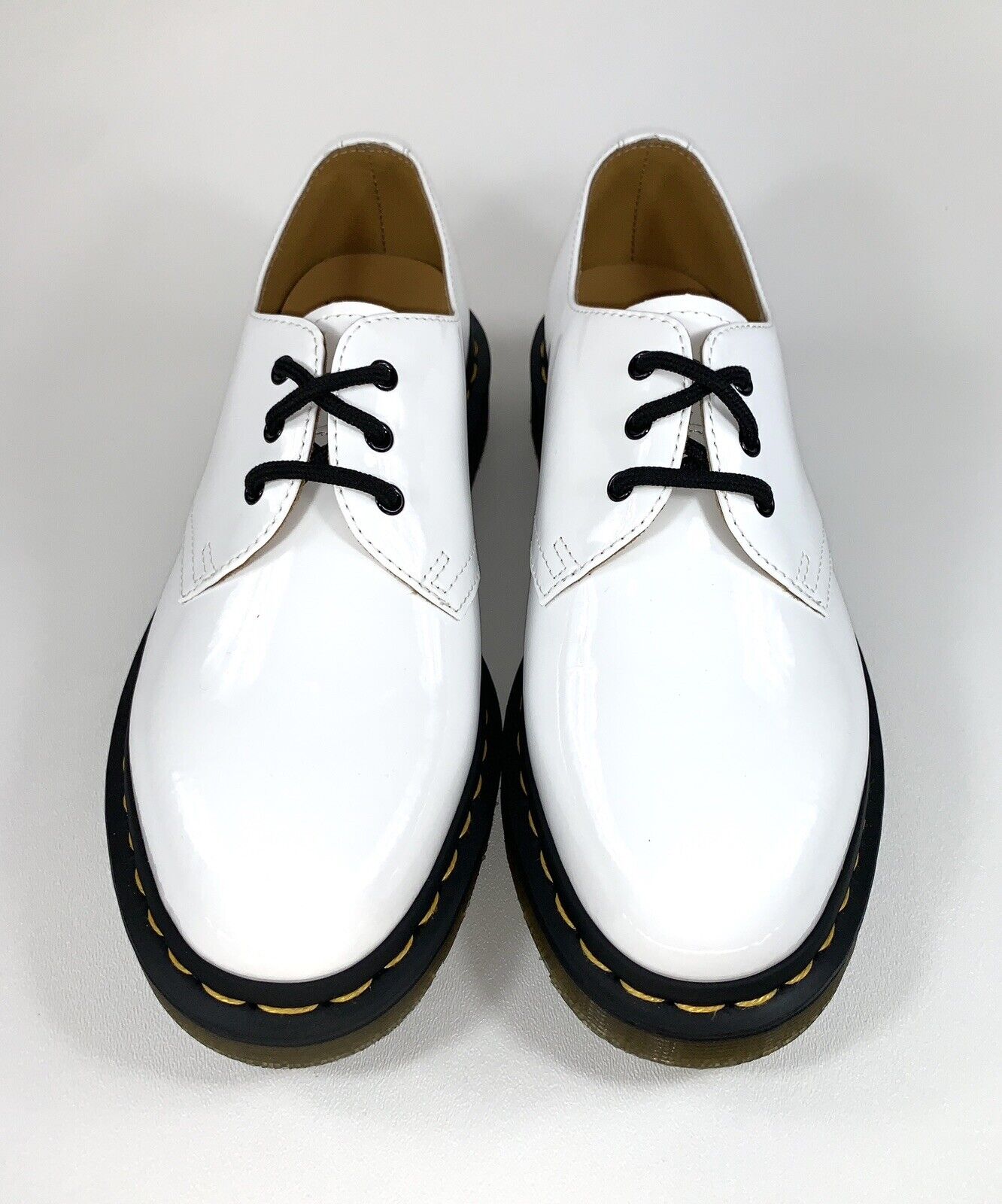 Dr. Martens 1461 Patent White Leather Lamper Oxfords Shoes 26754