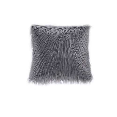 Madison Park Edina Faux Fur Square Pillow - Picture 6 of 9