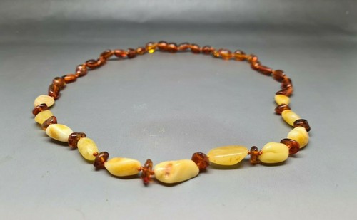 Beautiful Genuine Baltic Amber Necklace Cognac/Butterscotch for Girls/Woman - Picture 5 of 7
