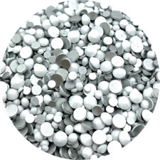 Flat Back Non-Hot Fix Glass Rhinestones - White