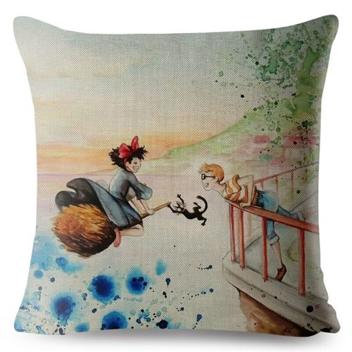 Miyazaki Hayao Japan Anime Totoro Print Cushion Covers Pillow Car Home Decor - Picture 20 of 38
