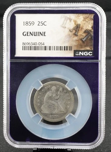 1859-P Seated Liberty Quarter — photo from another recent sale