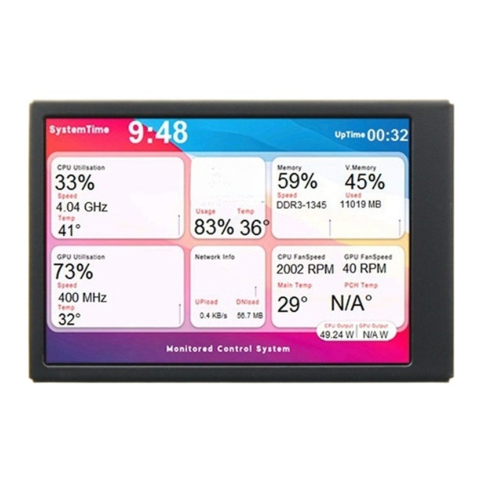 For PC Case For Computer Chassis 3.5 Inch Secondary Screen for hd ...