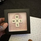 Handmade Scrabble Tile Art Picture Wall Mrs & Mrs