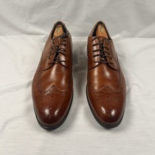 Stacy Adams Men Brown Leather Derby Wing Tip 14W
