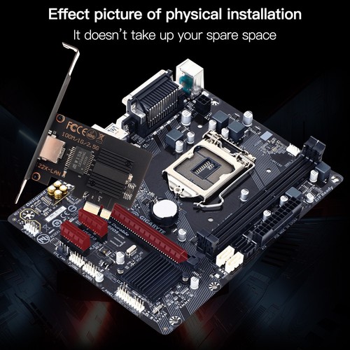 Tarjeta Ethernet 2.5G PCIE Intel I226–Puerto único RJ45 2500Mbps diseñada para juegos de EE. UU. - Imagen 11 de 13