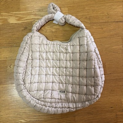 NEW Verb Neutral Quilted Puffer Preppy Gorpcore Large Bag