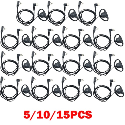 5/10/15x D Auricular Auricular Auriculares Micrófono Para Motorola Radio 2Pines Walkie Talkie - Imagen 2 de 16